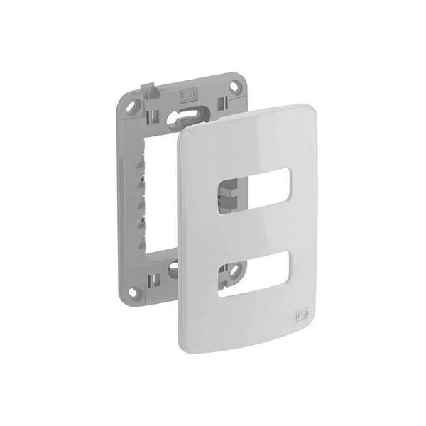 PLACA E SUPORTE 4X2 2 POSICOES COMPOSE BRANCO R.13295537 - W
