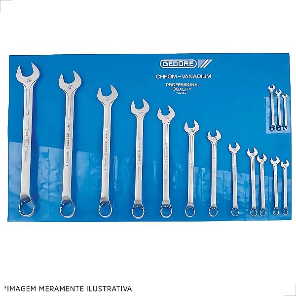 JOGO CHAVE COMBINADA 3/8 A 2' 25 PECAS - REF.1B-25P - 002.65