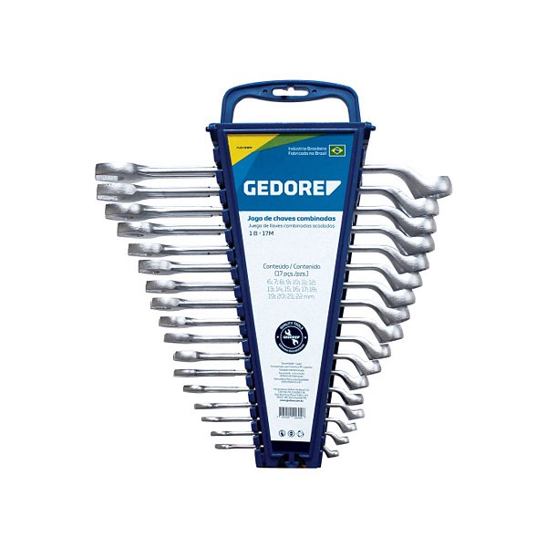 JOGO CHAVE COMBINADA 6 A 32MM 15 PECAS R.1B-15M - 002.603 -