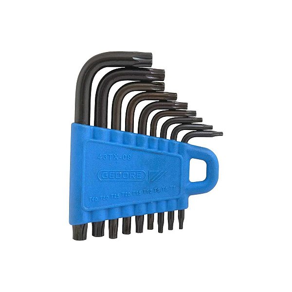JOGO CHAVE L TIPO TORX 9 PEÇAS REF.43TX-09-024.620 - GEDORE