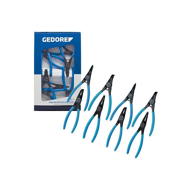 JOGO DE ALICATES PARA ANEIS INTERNOS E EXTERNOS C/ 8 PECAS R