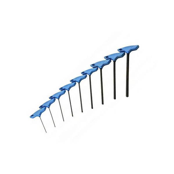 JOGO DE CHAVES HEXAGONAIS (ALLEN) ABAULADAS COM CABO T C/ 9