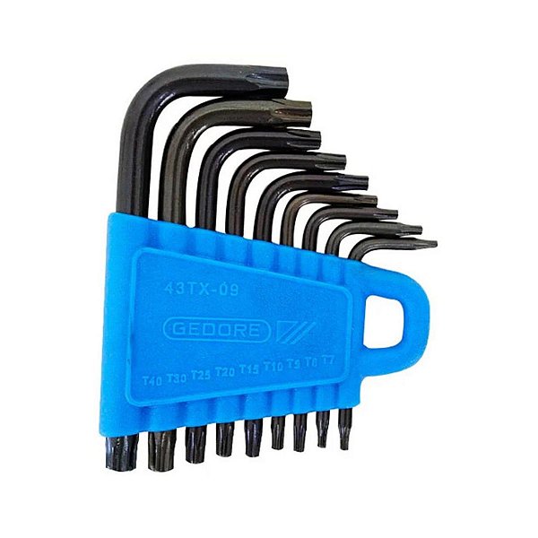 JOGO DE CHAVES L GTX (PERFIL HEXALOBULAR) C/ 9 PECAS 43TX-09