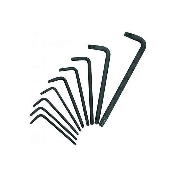 JOGO DE CHAVES L GTX LONGAS (PERFIL HEXALOBULAR) C/ 15 PECAS