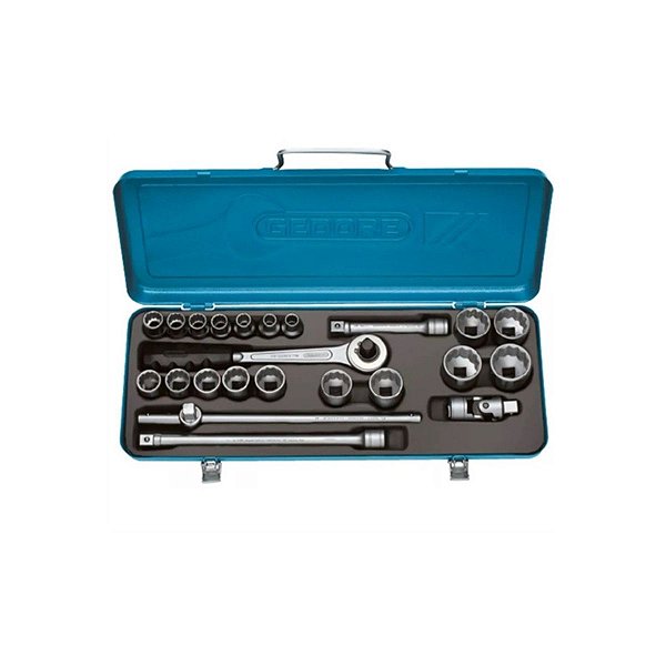 JOGO DE SOQUETES 1/2 ESTRIADOS 3/8" A 1.1/4" C/ 23 PECAS R.D