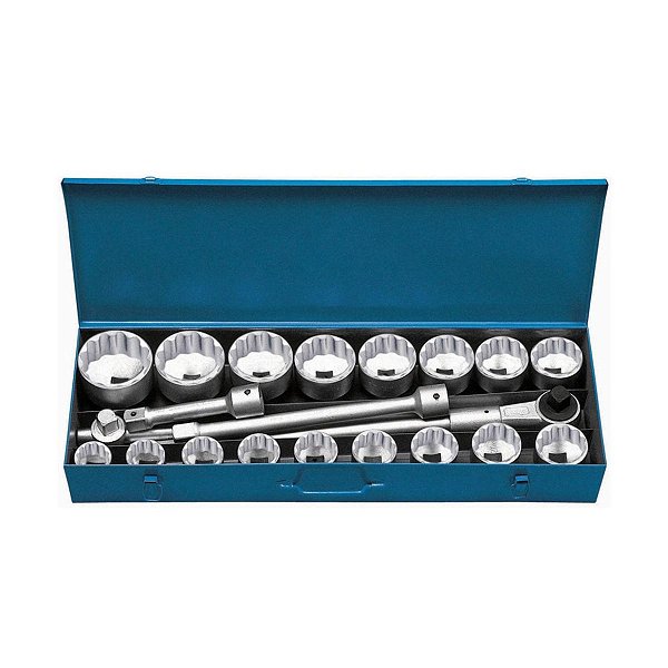 JOGO DE SOQUETES E ACESSORIOS 1" C/ 21 PECAS R.21/D21KPU - 0