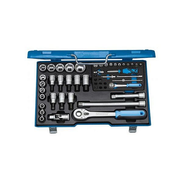 JOGO SOQUETE E ACESS. 50 PEÇAS ENC.1/2' E 1/4" REF.19V 20 -