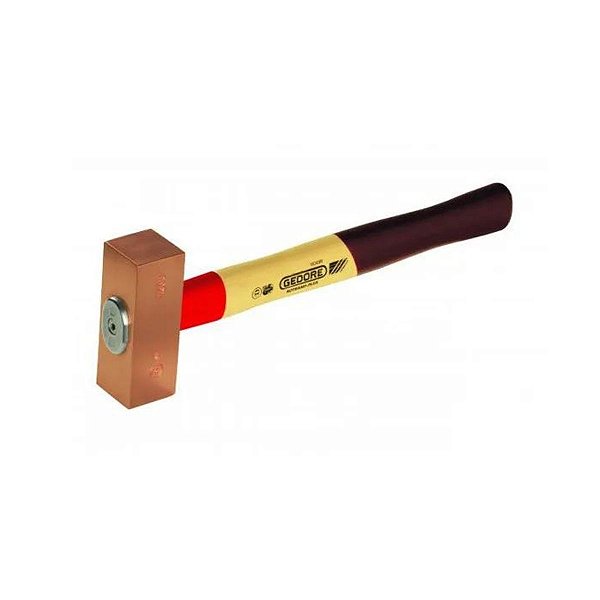 MARRETA DE COBRE QUADRADA 1,0KG CABO DE MADEIRA REF.622-H-10