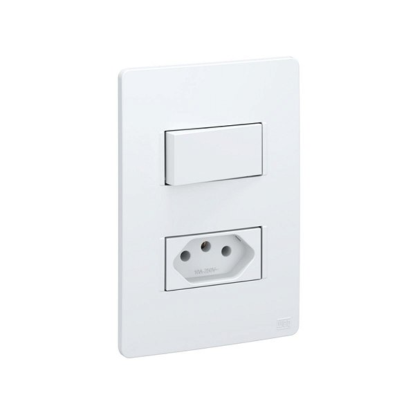 INTERRUPTOR C/ TOMADA 2P+T 20A C/ SUPORTE E PLACA 4X2 160932