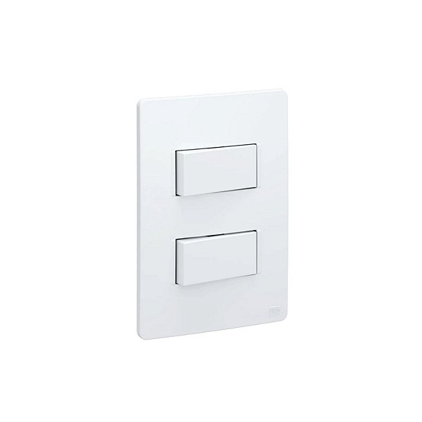 INTERRUPTOR DUPLO 10A C/ PLACA E SUPORTE 4X2 16091321 BRANCO