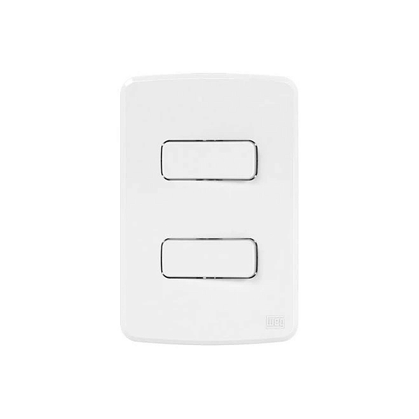 INTERRUPTOR DUPLO SIMPLES 10A 4X2 13272420 BRANCO COMPOSE -