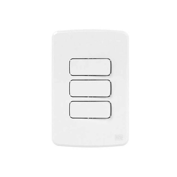 INTERRUPTOR PARALELO TRIPLO 10A C/ PLACA E SUPORTE 4X2 13272