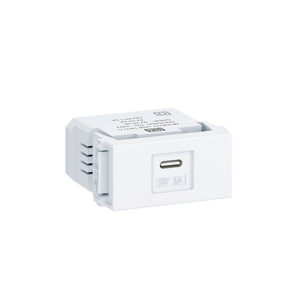 MODULO CARREGADOR KEYSTONE USB TIPO C BIVOLT 16567784 BRANCO