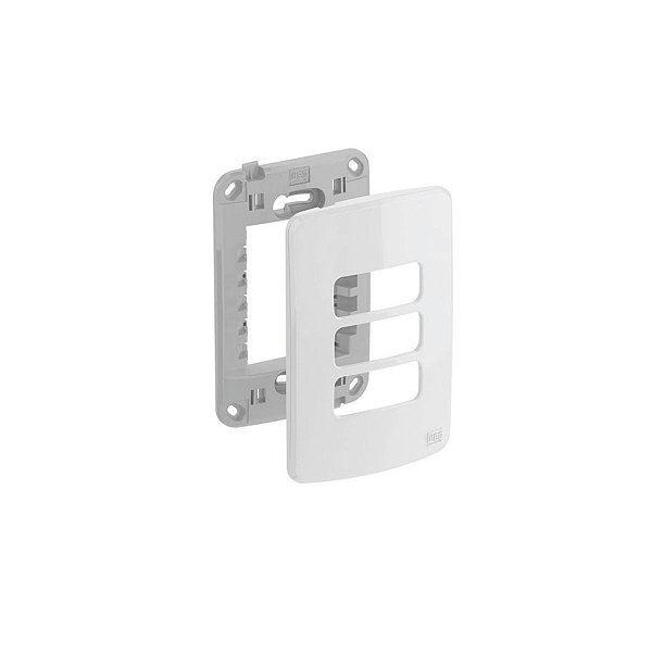 PLACA 4X2 C/ SUPORTE 3 POSICOES 13295558 BRANCA COMPOSE - WE