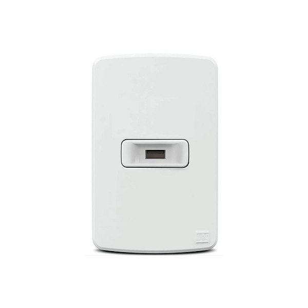 TOMADA USB BIVOLT C/ PLACA E SUPORTE 4X2 14644519 BRANCA COM