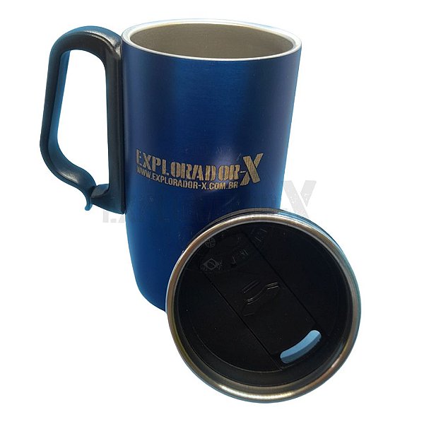 Caneca Parede dupla 275ml com cabo e tampa