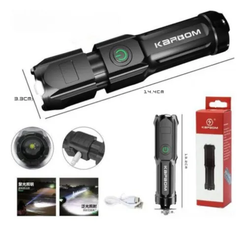 Lanterna Telescópica Tática Militar Luz LED