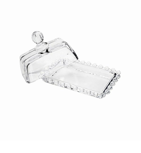 Manteigueira Pearl cristal 11x7x7