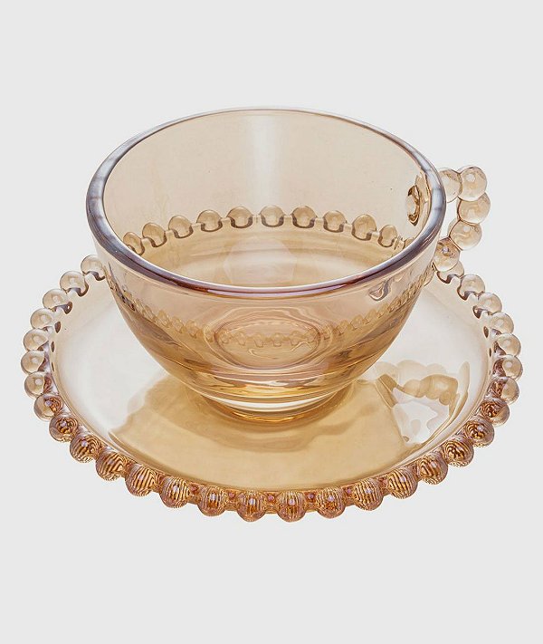 Cj 4 Xícaras Café Pearl ÂMBAR 80ml - Wolff