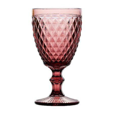 Cj 6 Taças p/ água de vidro Bico de Abacaxi Lilás 260ml - Lyor