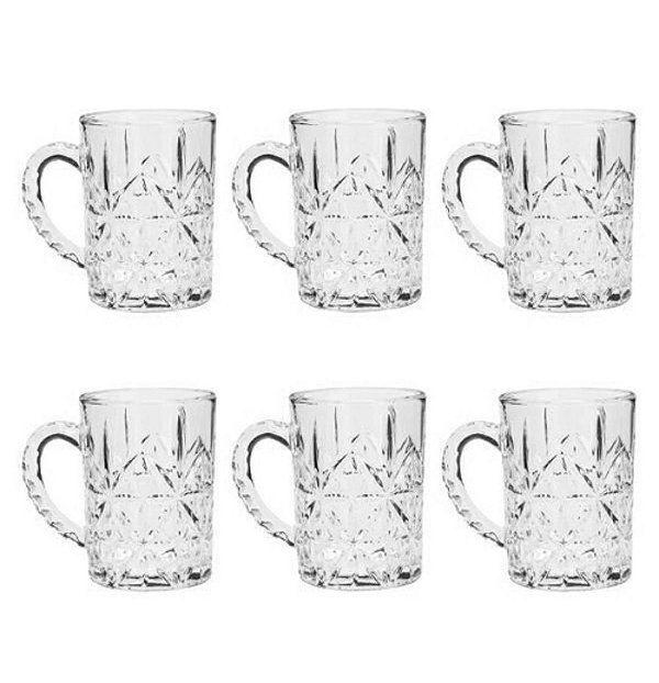 Conj. 6 Canecas p/ Cappuccino de vidro Dublin 172ml- Lyor