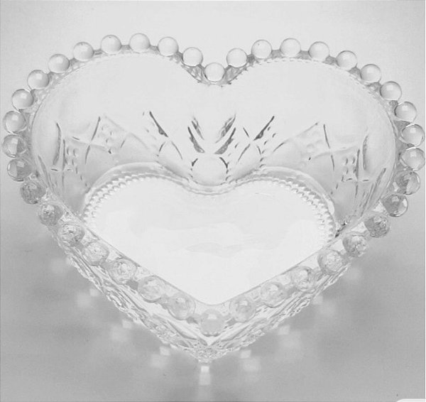 Bowl de vidro coração Ball 13,5x12x5- Lyor