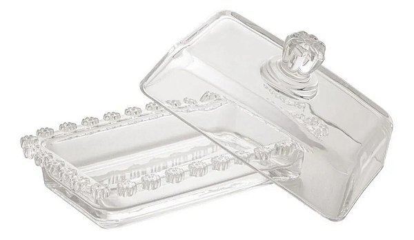 Manteigueira Cristal Daisy 18x11x10- Wolff