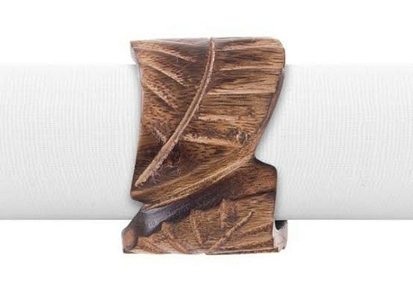 Argola De Guardanapo 4 pcs Leaf - Copa e Cia