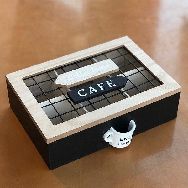 Caixinha Coffee c/ 6 Divisórias