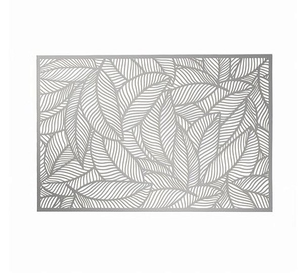 Lugar Americano de Plástico Leaf Prateado - Lyor