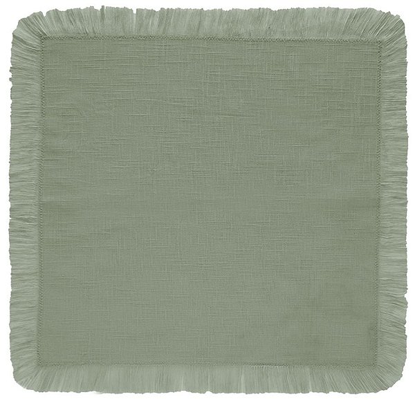 Guardanapo Franja Coloratta Salvia Puro Algodão 40x40- Copa e Cia