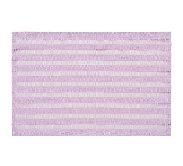 Jogo Americano Trama Sintética Rayas Rosa Chá - Copa e Cia