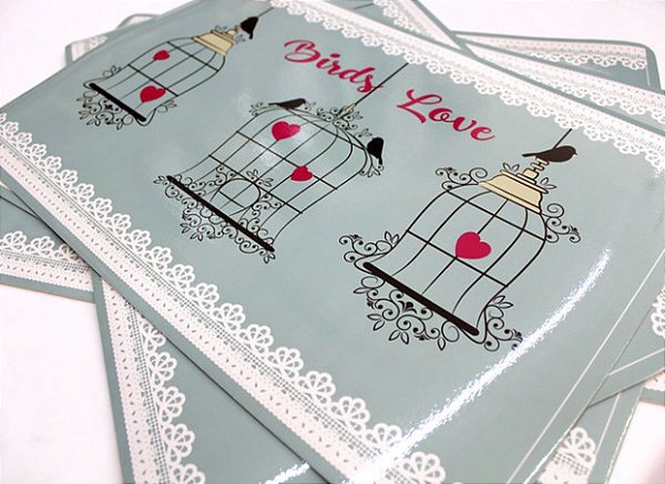 Jogo Americano PVC Print Gaiola Blues - Copa e Cia