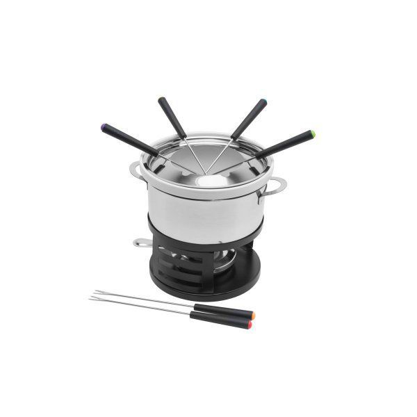 Aparelho Fondue 11pc Aço Inox e Cerâmica Base Esmaltda Connor