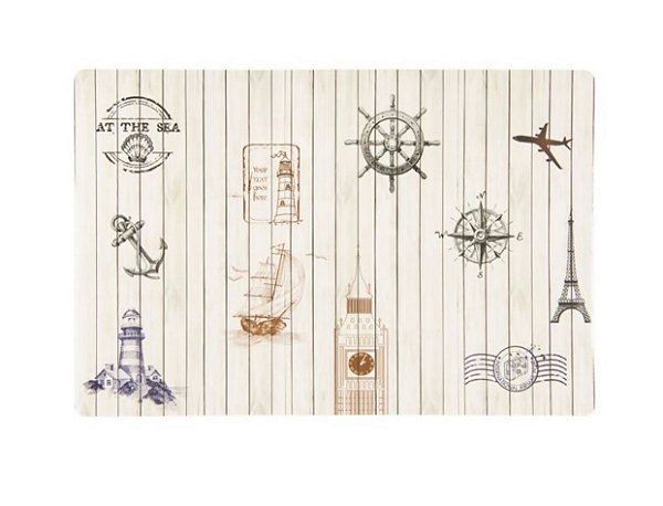 Jogo Americano PVC Print Nautico Vintage - Copa e Cia