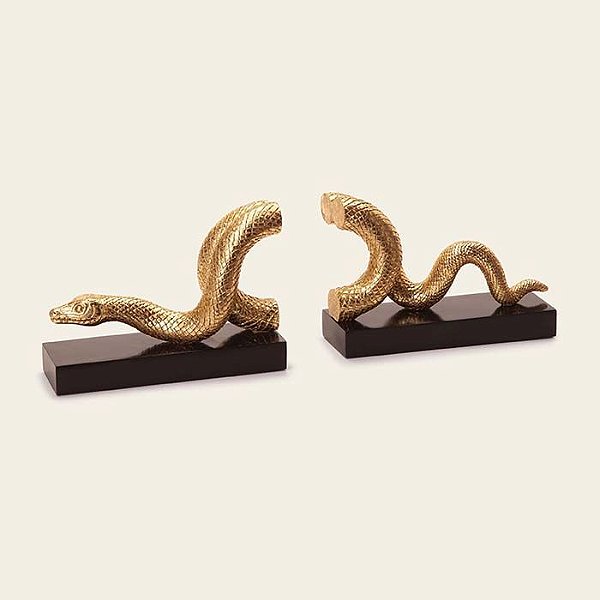 Aparador de Livro Serpente em Poliresina - Mart