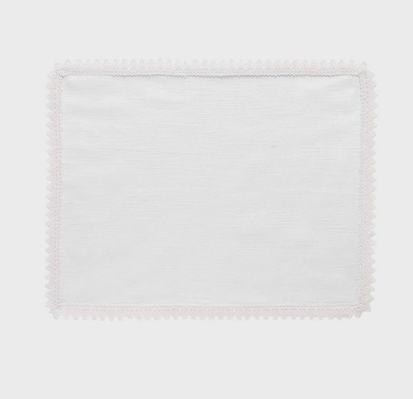 Jogo Americano Isis Guipir Branco Unica - Copa e Cia