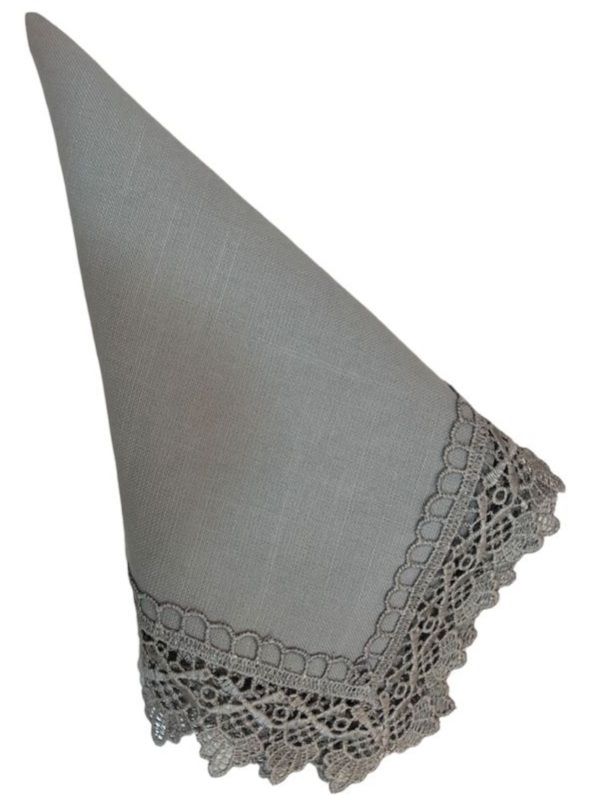 Guardanapo Guipir Prateado 45x45- Rafimex