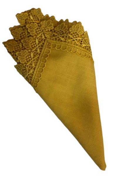 Guardanapo Amarelo Guipir 45x45- Rafimex