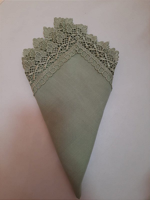 Guardanapo Guipir Celadon/ Verde 45x45- Rafimex