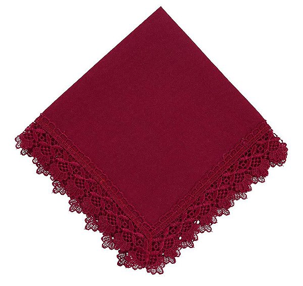 Guardanapo Guipir Vermelho 45x45- Rafimex