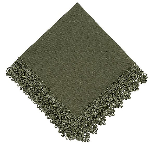 Guardanapo Guipir Verde Militar  45x45- Rafimex