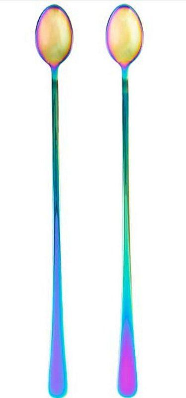 Conj 2 Colheres Aço Inox Bailarina Oxford Rainbow-Wolff