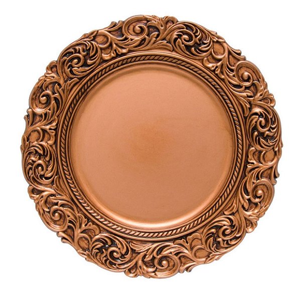 Sousplat Imperial Florença Cobre - Copa e Cia