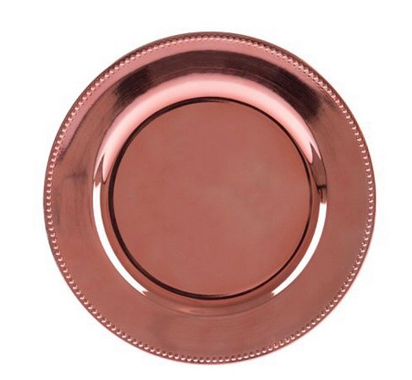 Sousplat Plástico Rosé Gold - Rojemac