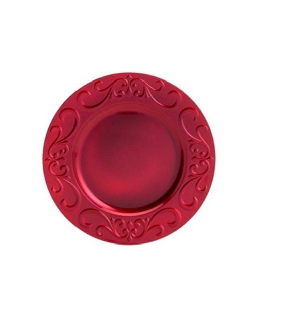 Sousplat de Plástico Garden Vermelho - Lyor