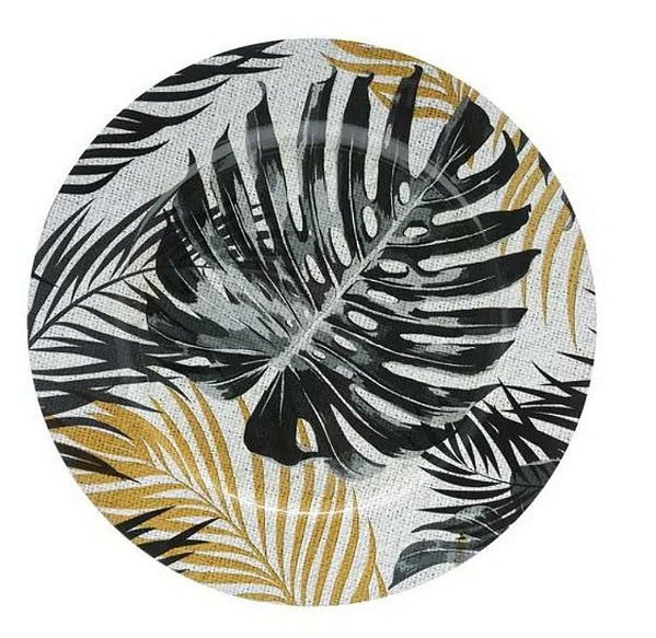 Sousplat Plástico Folhas - Rojemac