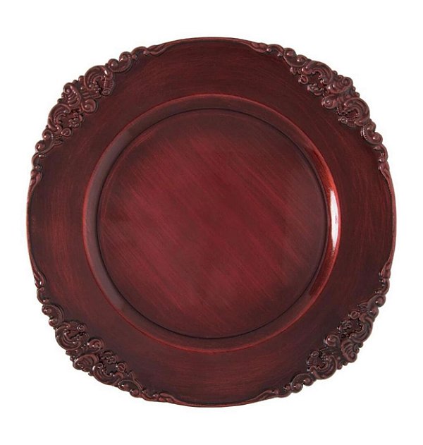 Sousplat Galles Barroco Rauge Antique - Copa e Cia