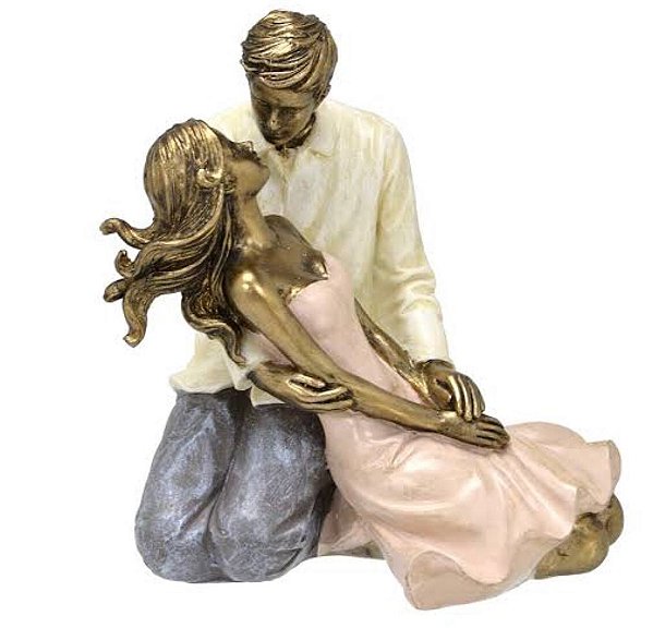 Estatueta Casal Sentados - Mabruk
