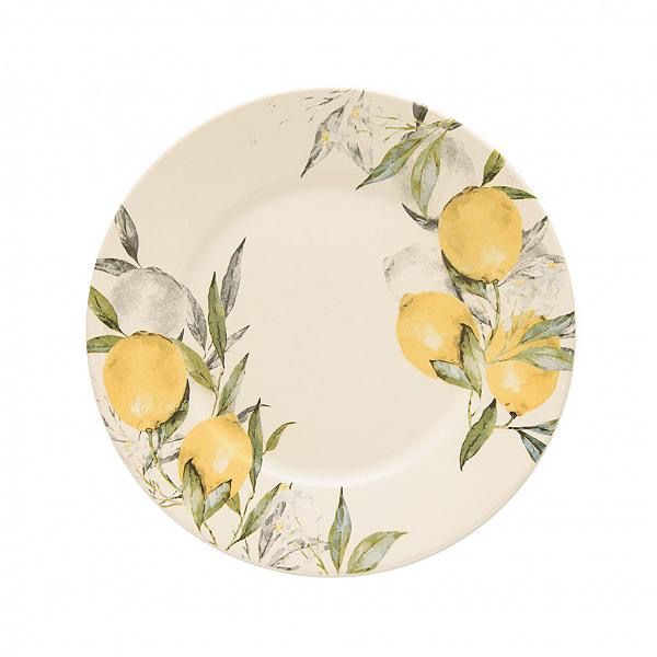 Cj 6 Pratos Raso Aquarelle Siciliano - Copa & Cia